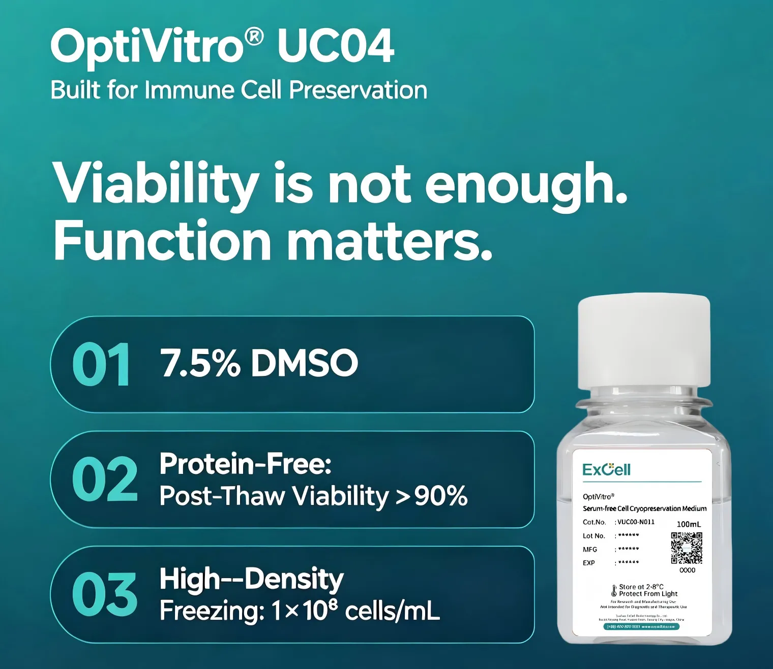 One Solution, One Standard: OptiVitro® UC04 – Redefining Immune Cell Cryopreservation